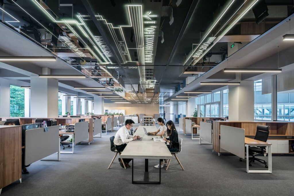 Giant Office Space with Employees